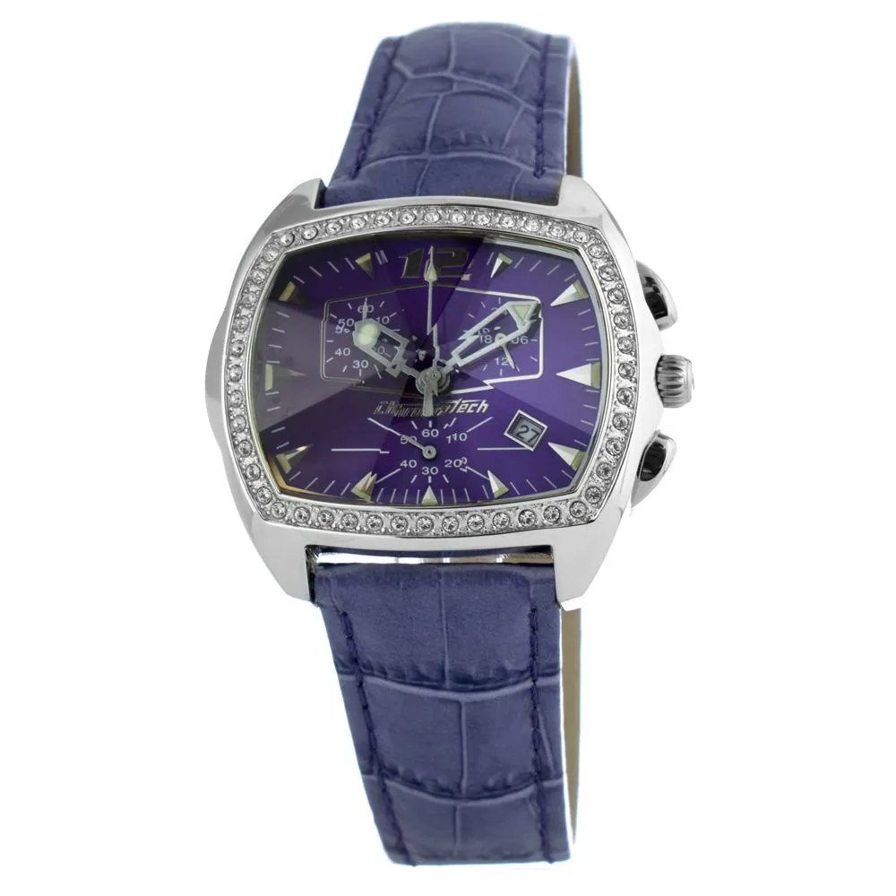 Chronotech Unisex Purple Leather Watch
