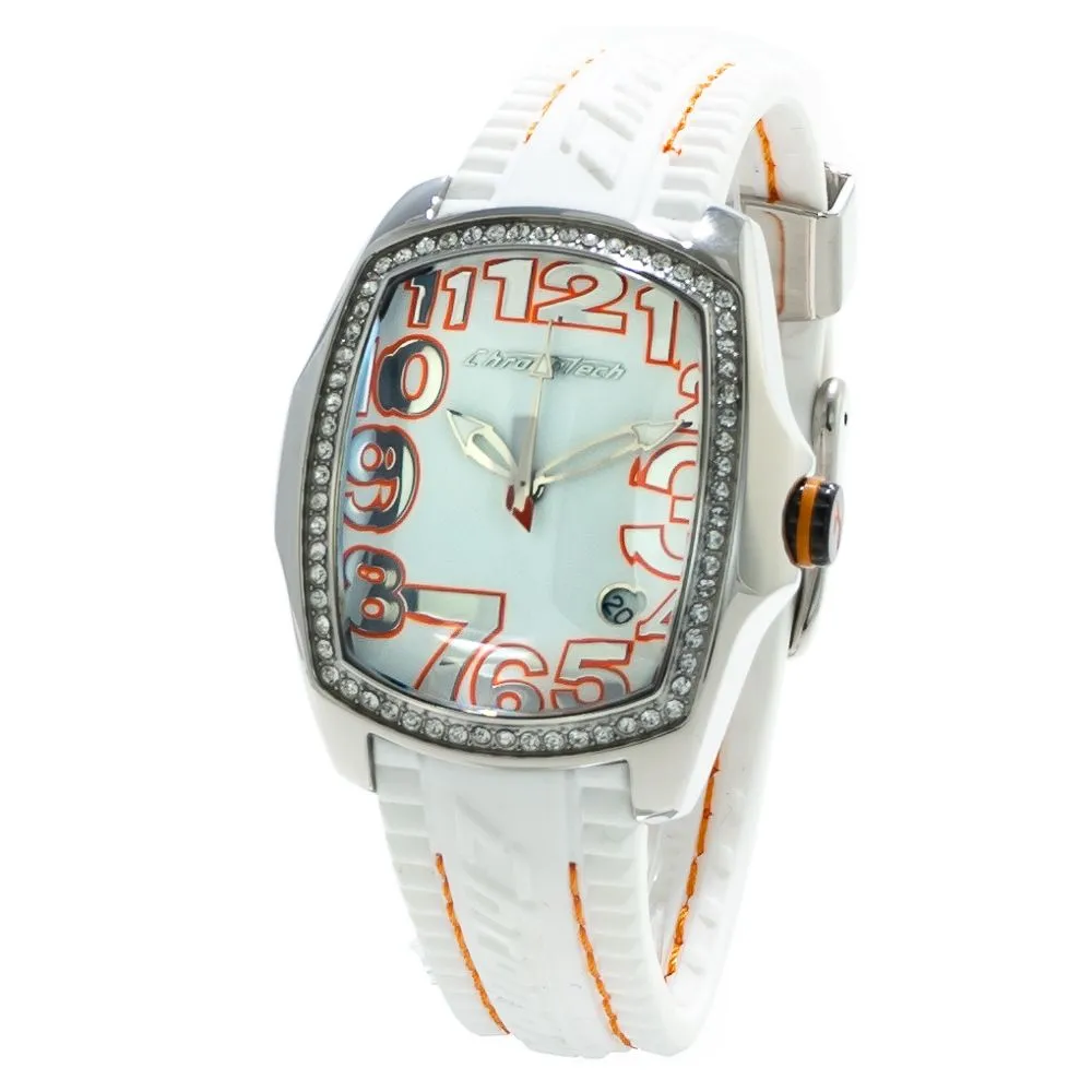 Chronotech Women's White Rubber Watch