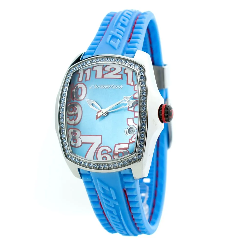 Chronotech Women's Blue Rubber Watch