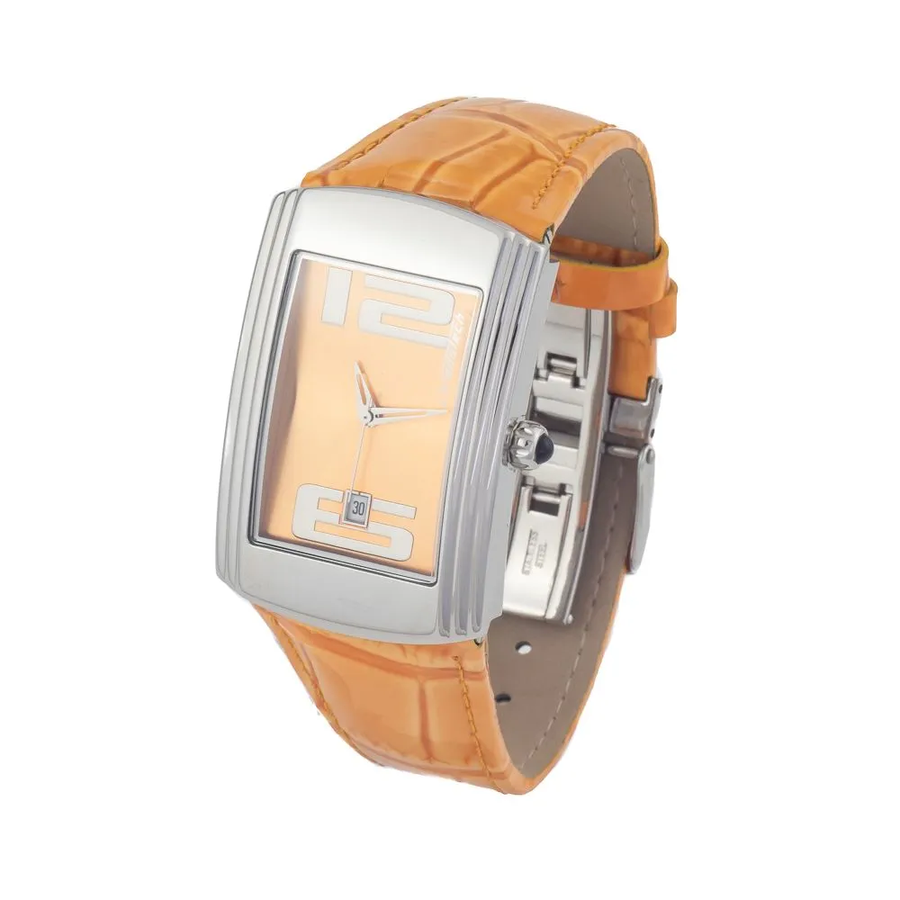 Chronotech Women's Orange Leather Watch