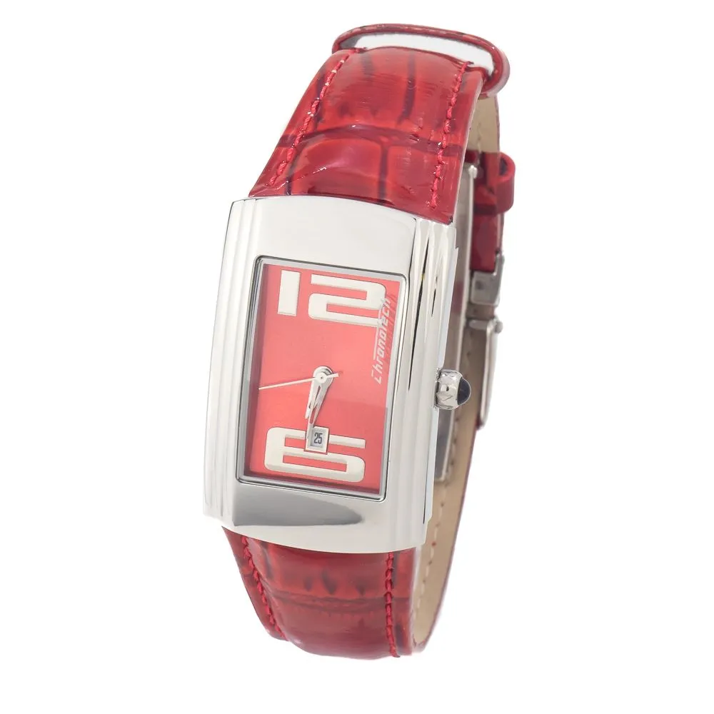 Chronotech Women's Red Leather Watch