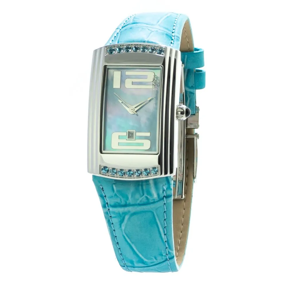 Chronotech Women's Blue Leather Watch