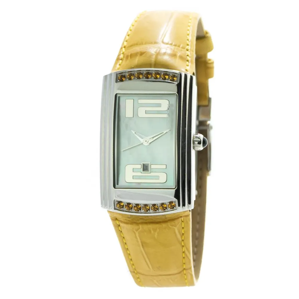 Chronotech Women's Yellow Leather Watch