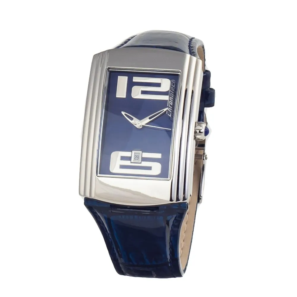 Chronotech Men's Blue Leather Watch