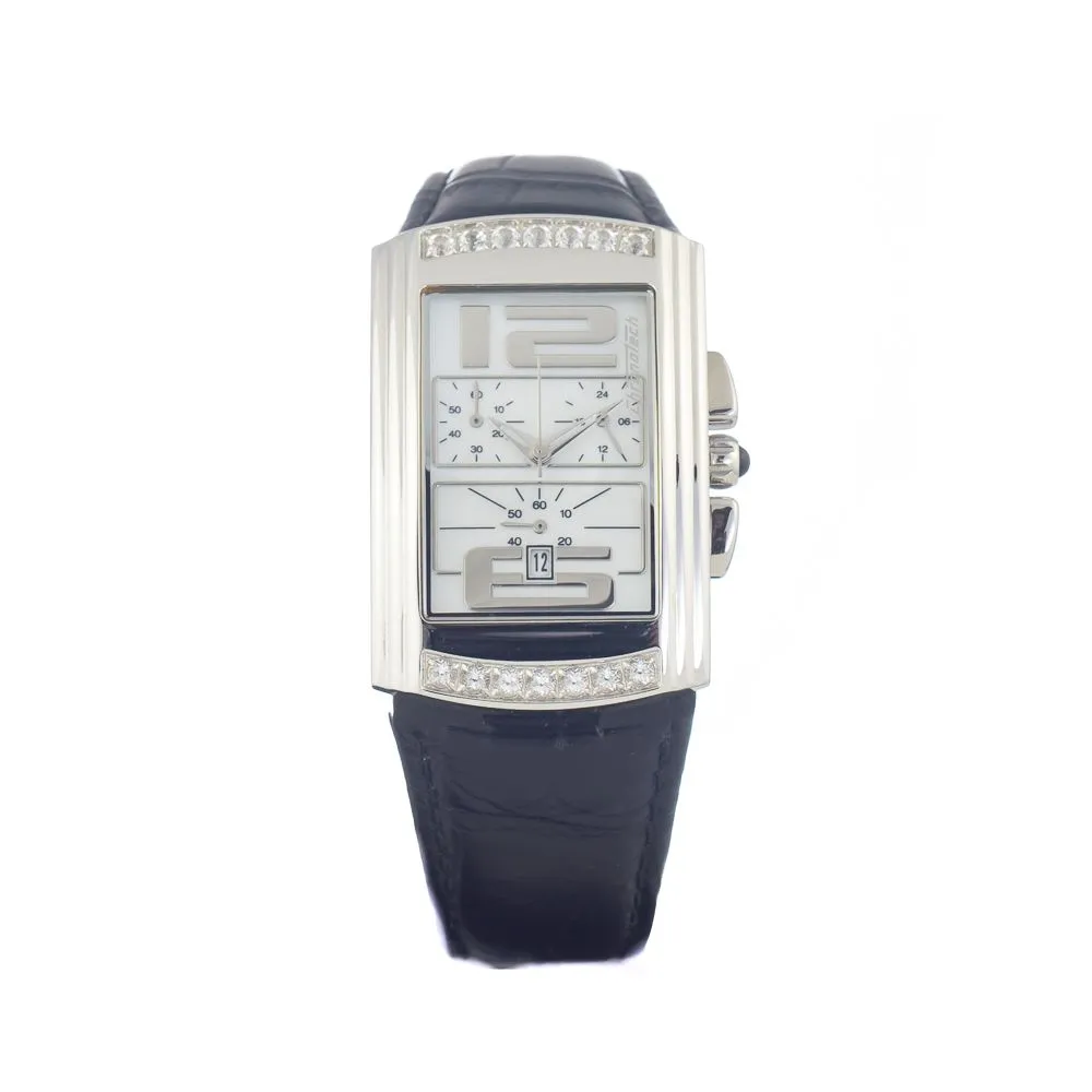 Chronotech Women's Black Leather Watch