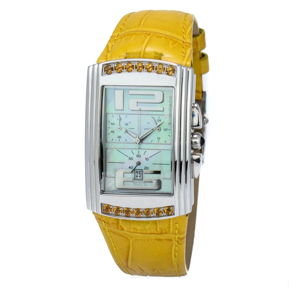 Chronotech Women's Yellow Leather Watch