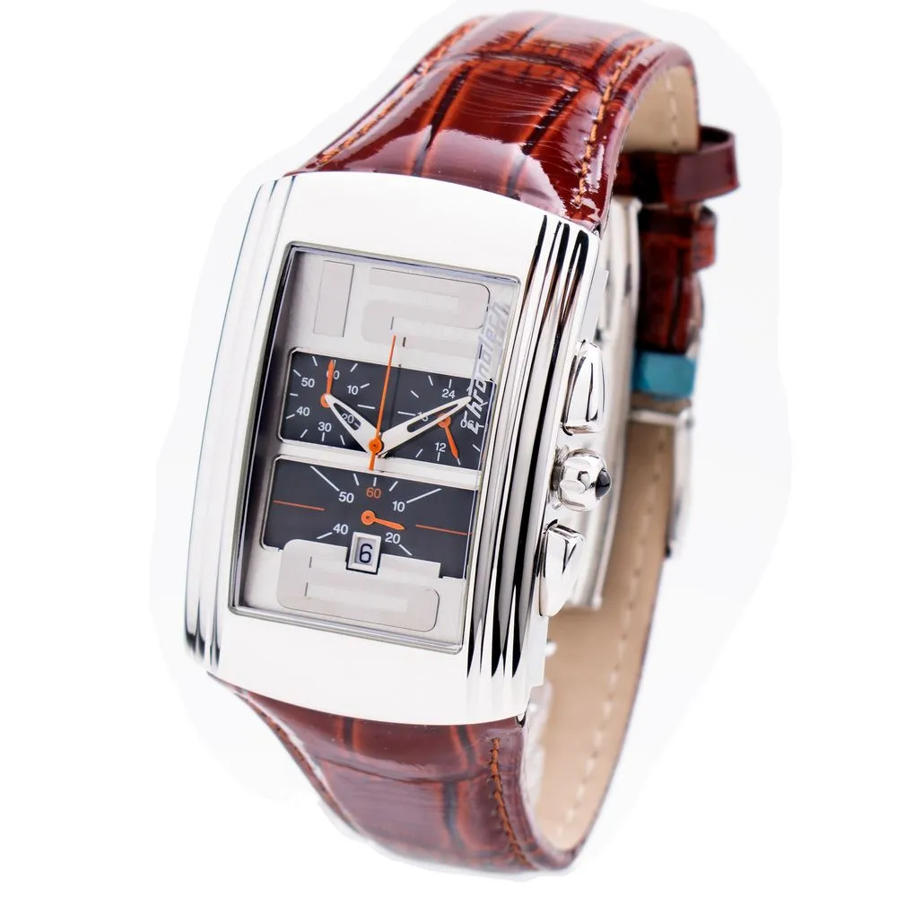 Chronotech Men's Brown Leather Watch