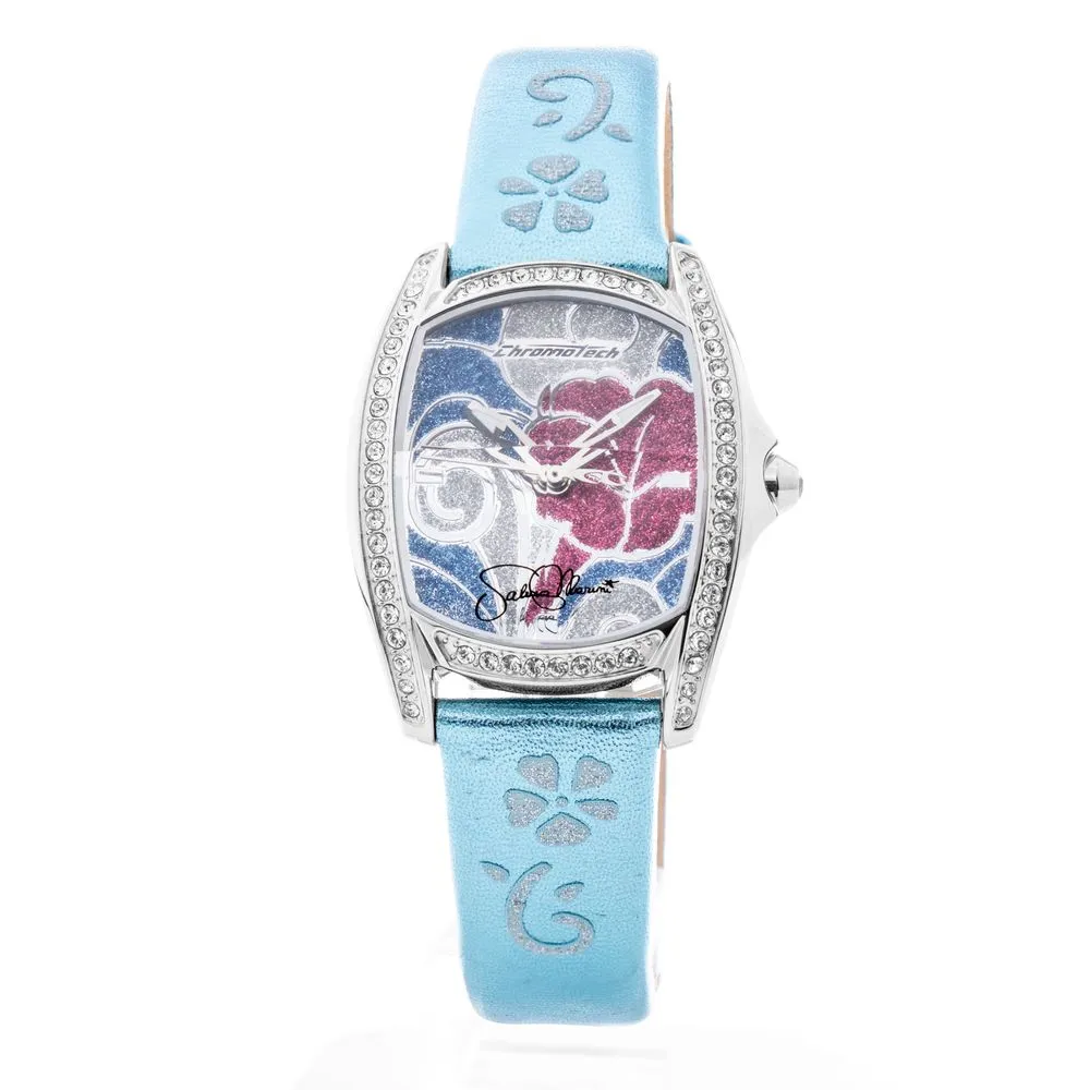 Chronotech Women's Blue Leather Watch