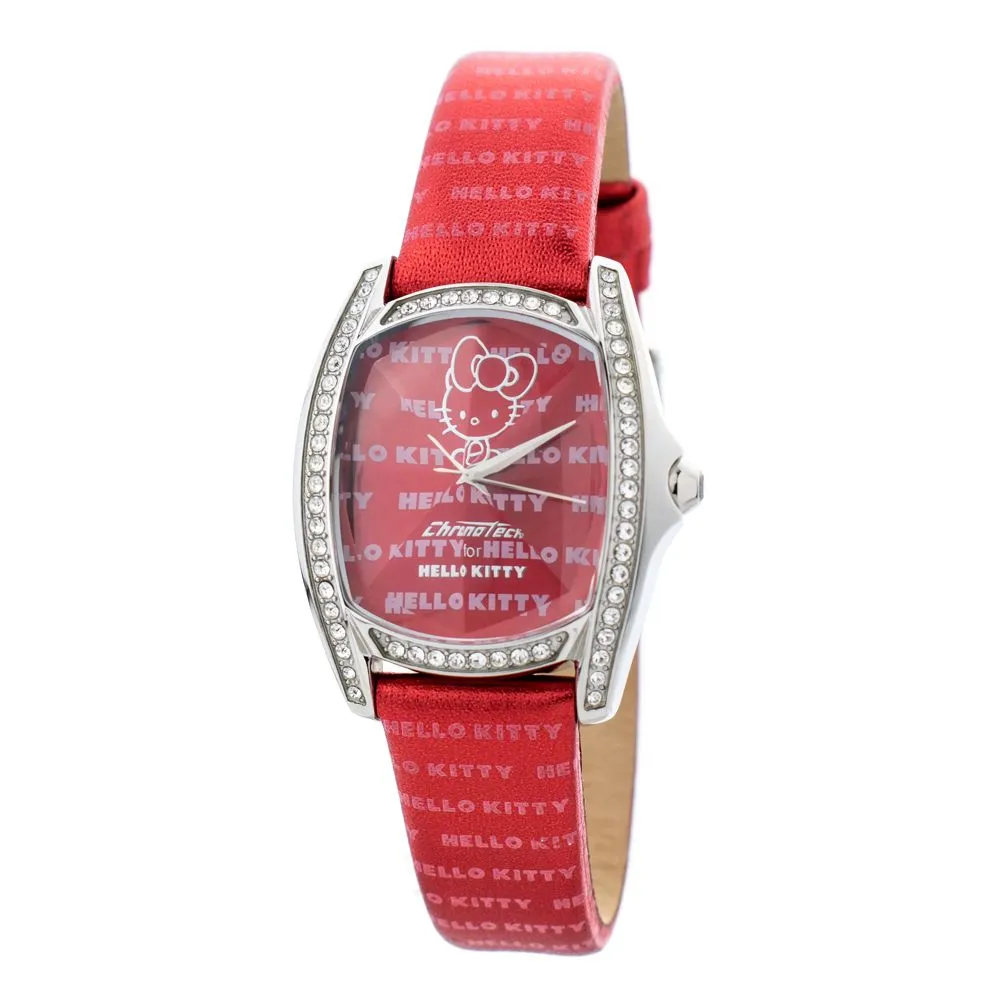 Chronotech Women's Red Leather Watch