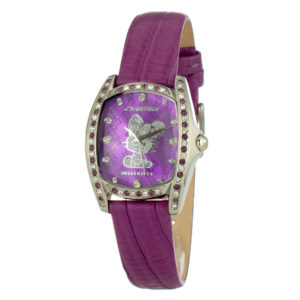 Chronotech Women's Purple Leather Watch