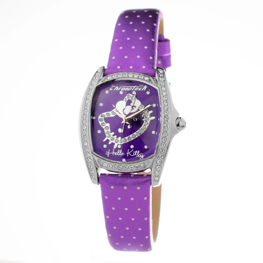 Chronotech Women's Purple Leather Watch
