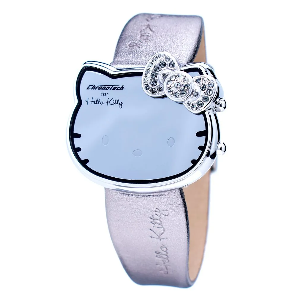 Chronotech Women's Silver Leather Watch