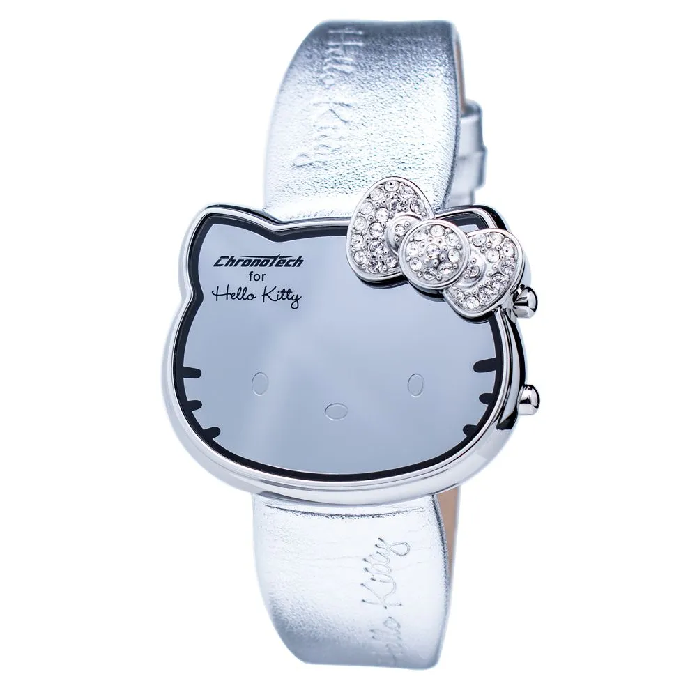 Chronotech Women's Silver Leather Watch