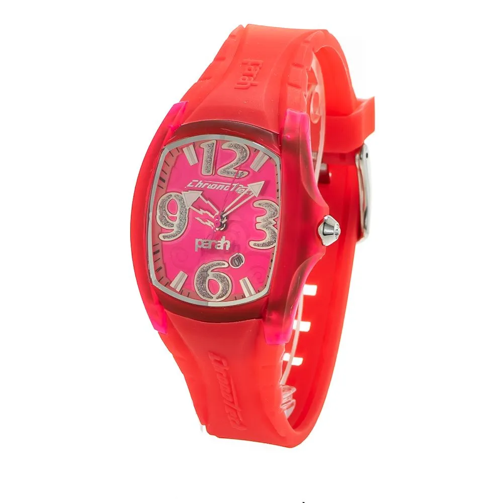 Chronotech Women's Red Rubber Watch