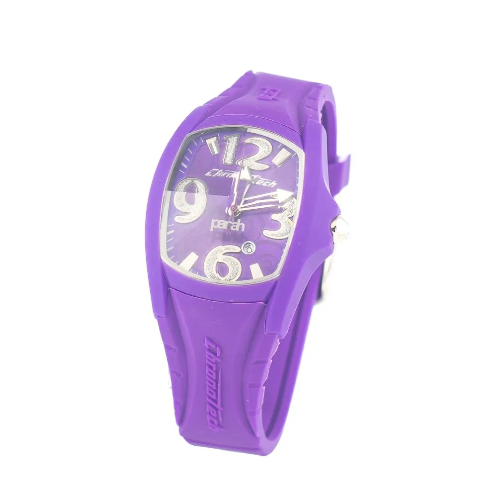 Chronotech Women's Purple Rubber Watch