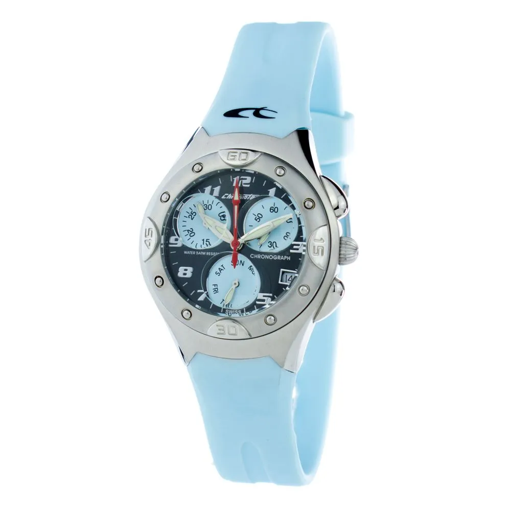 Chronotech Women's Blue Rubber Watch