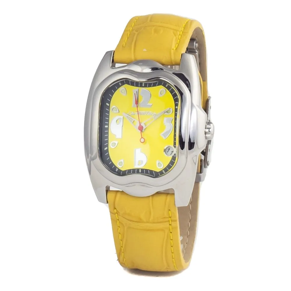 Chronotech Women's Yellow Leather Watch