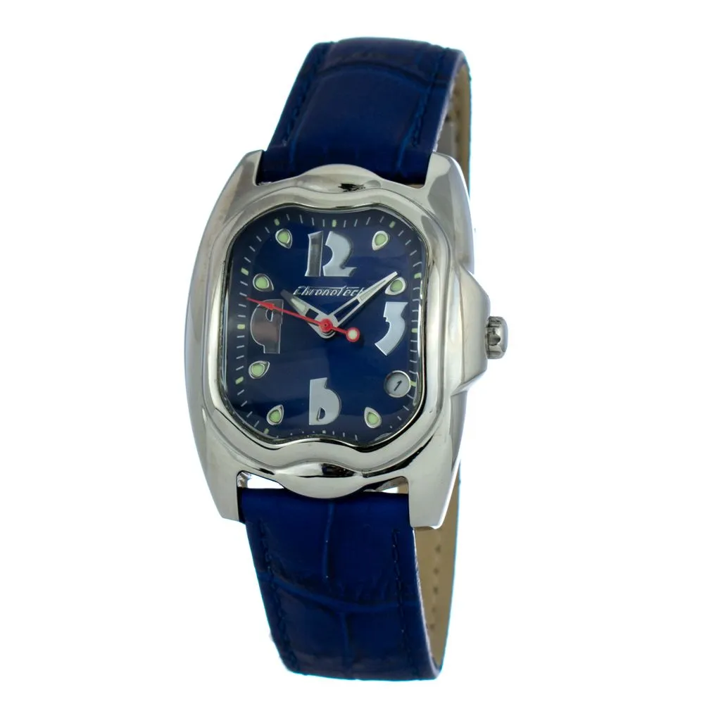 Chronotech Women's Blue Leather Watch