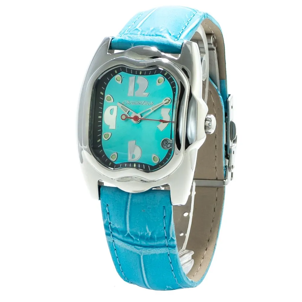 Chronotech Men's Blue Leather Watch
