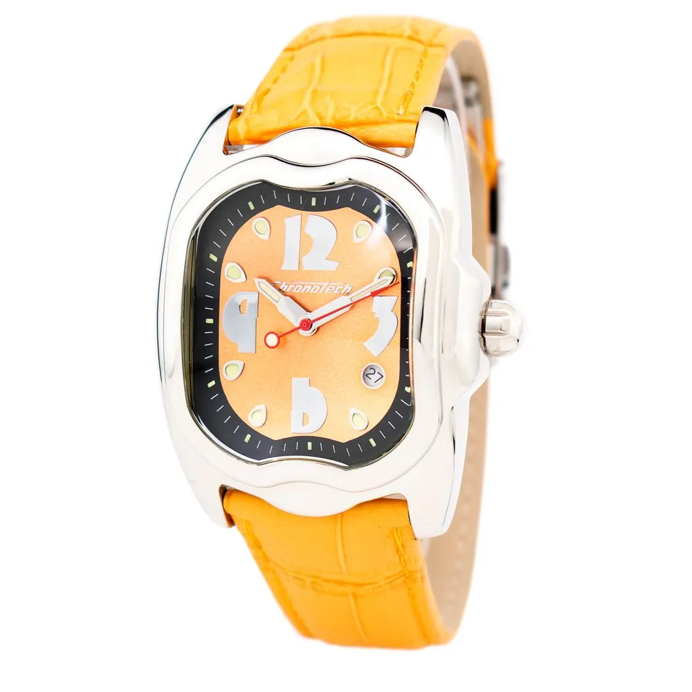 Chronotech Women's Orange Leather Watch