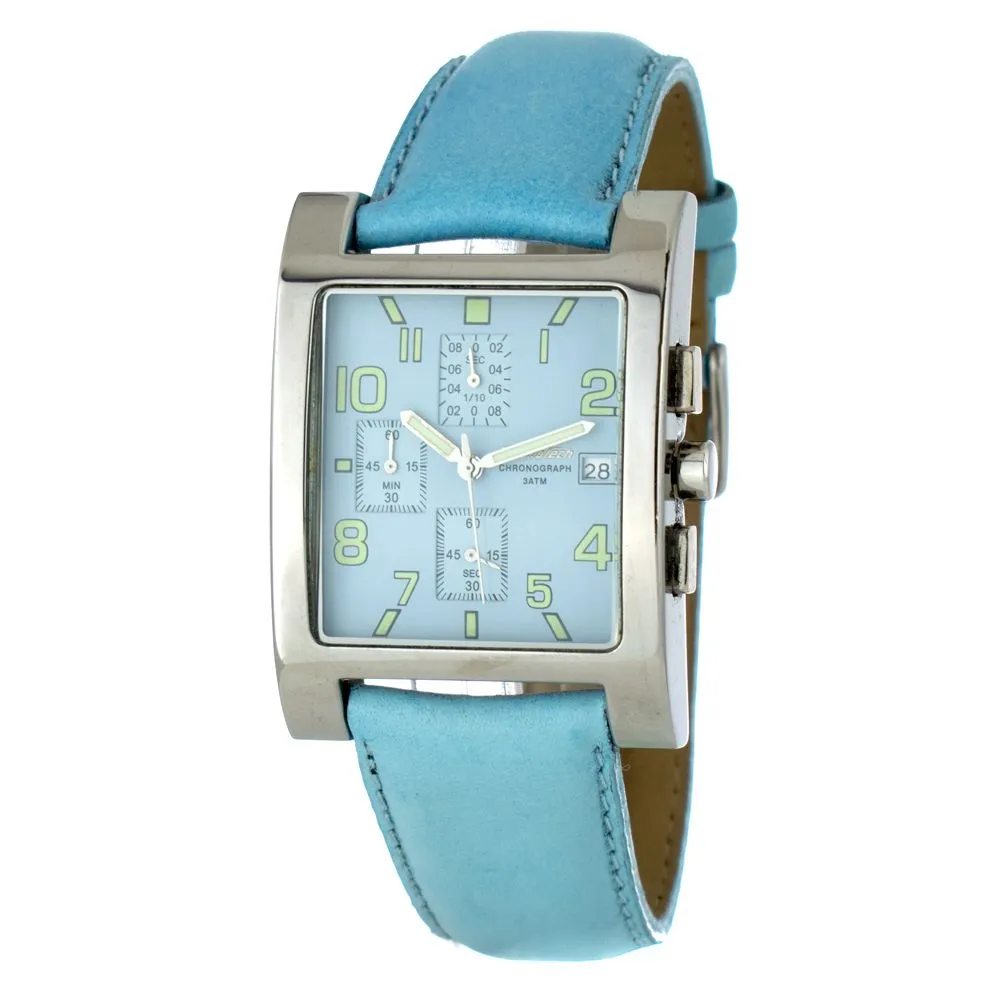 Chronotech Men's Blue Leather Watch