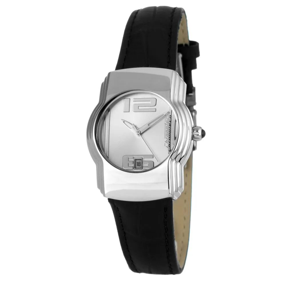 Chronotech Women's Black Leather Watch