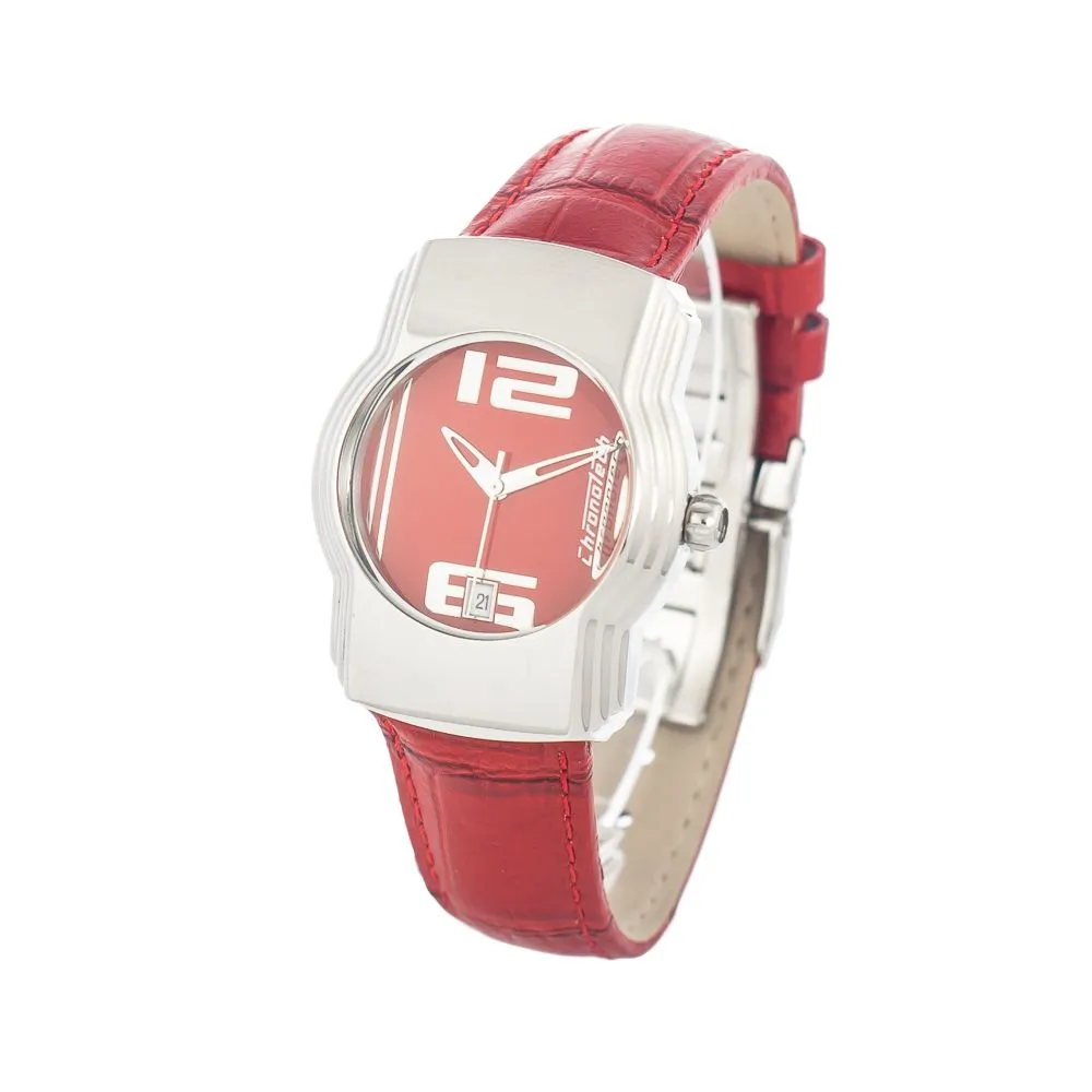 Chronotech Women's Red Leather Watch