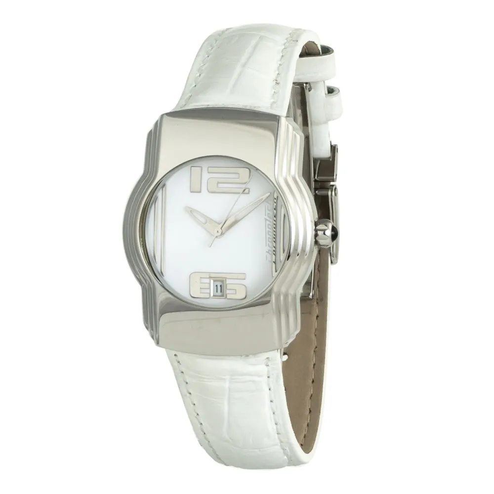Chronotech Women's White Leather Watch