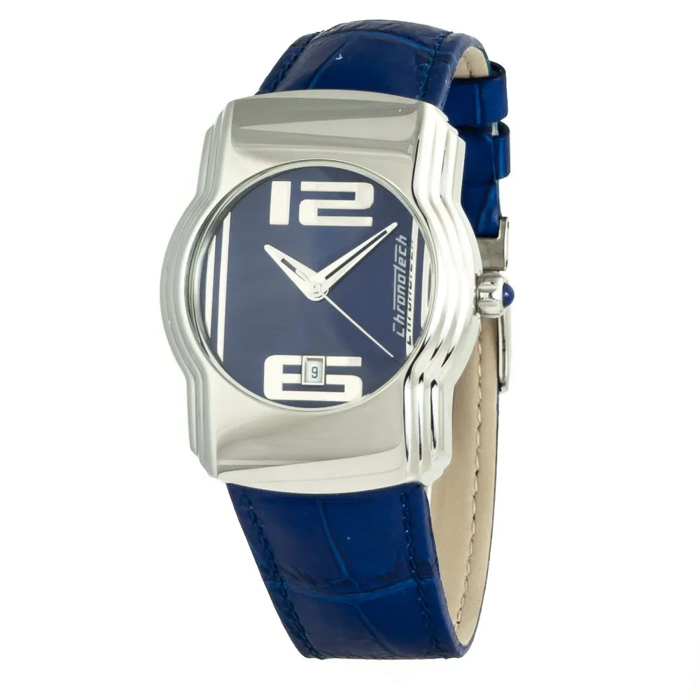 Chronotech Women's Blue Leather Watch