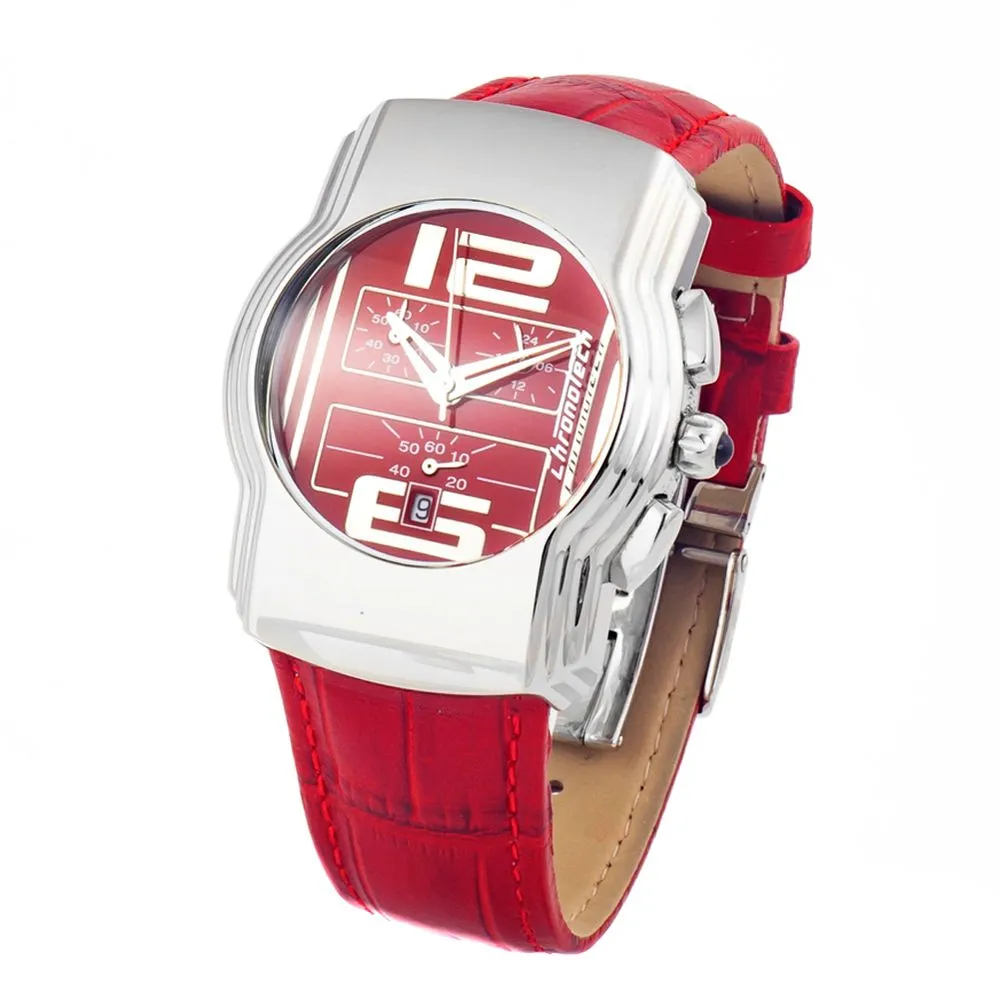 Chronotech Women's Red Leather Watch