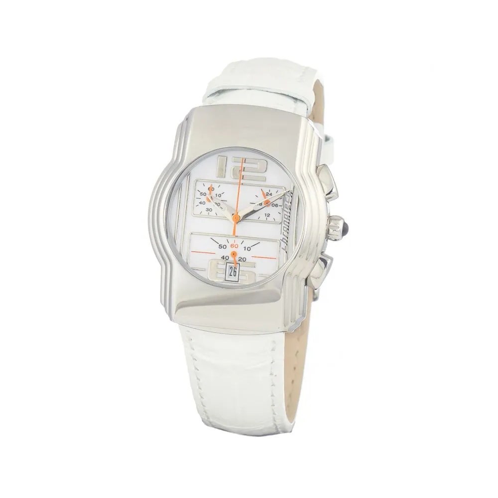 Chronotech Women's White Leather Watch