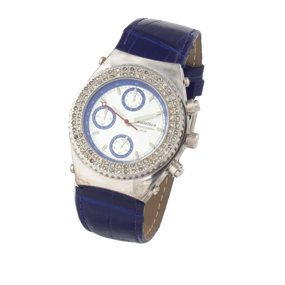 Chronotech Women's Blue Leather Watch