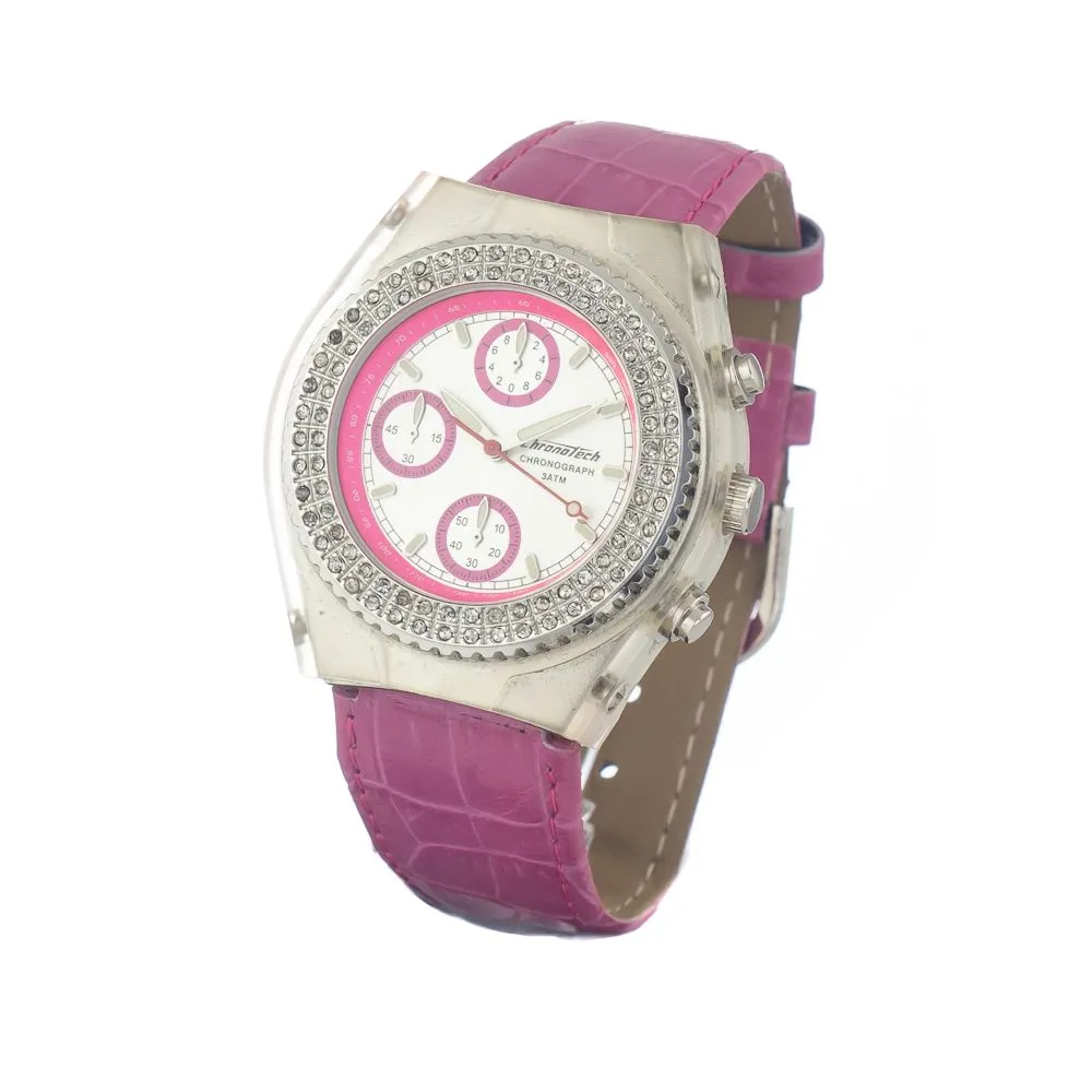 Chronotech Unisex Multicolor Leather Watch