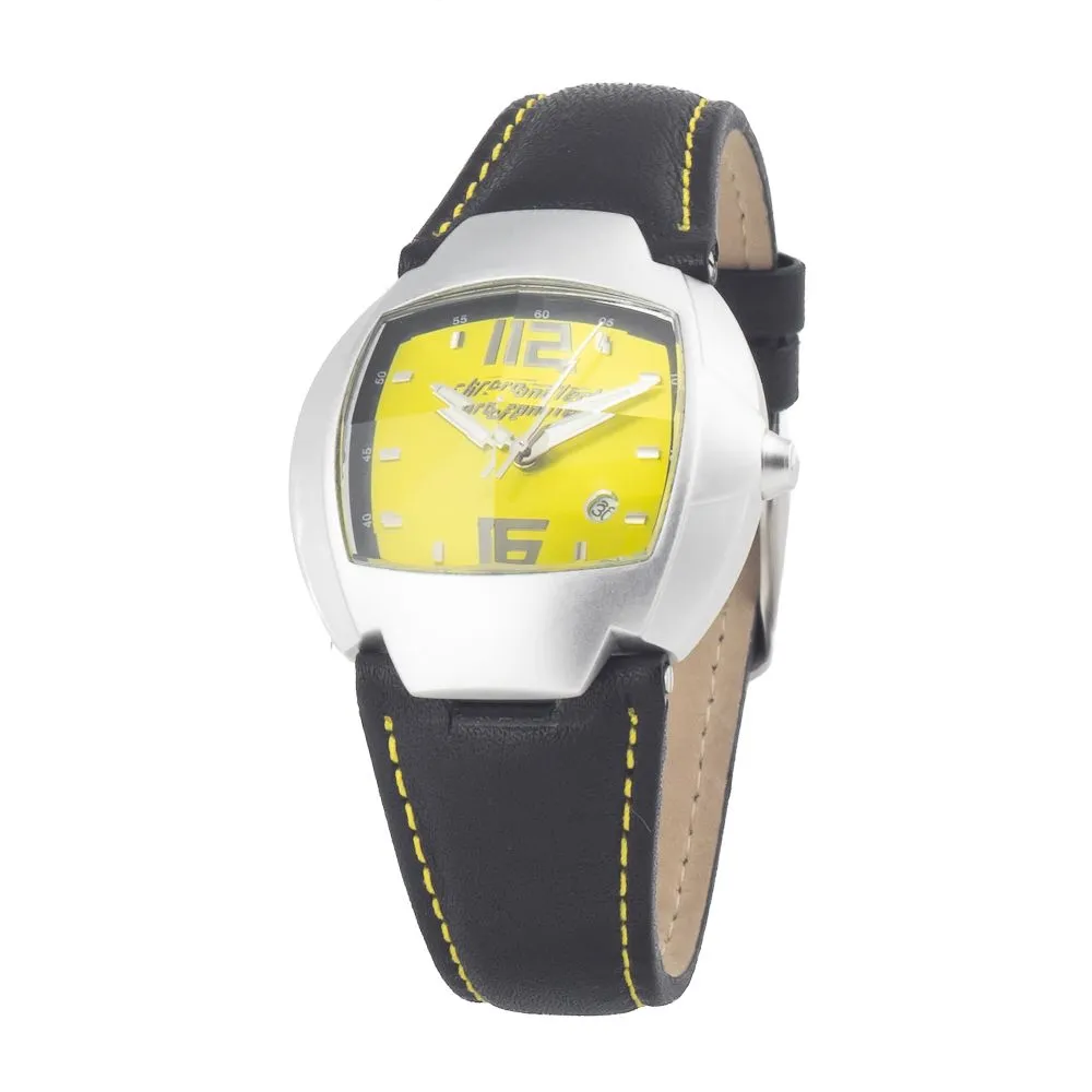 Chronotech Women's Black Leather Watch