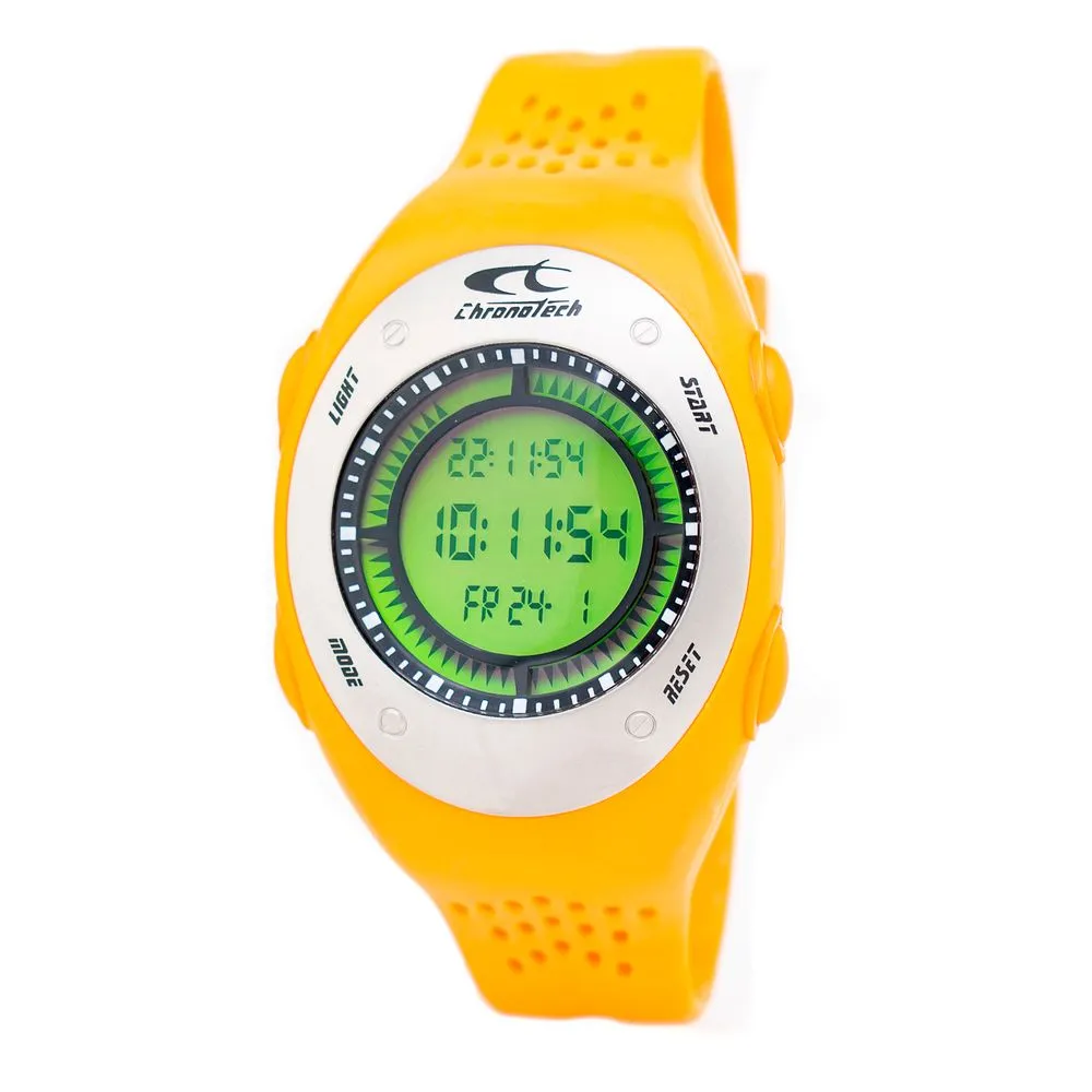 Chronotech Unisex Orange Rubber Watch