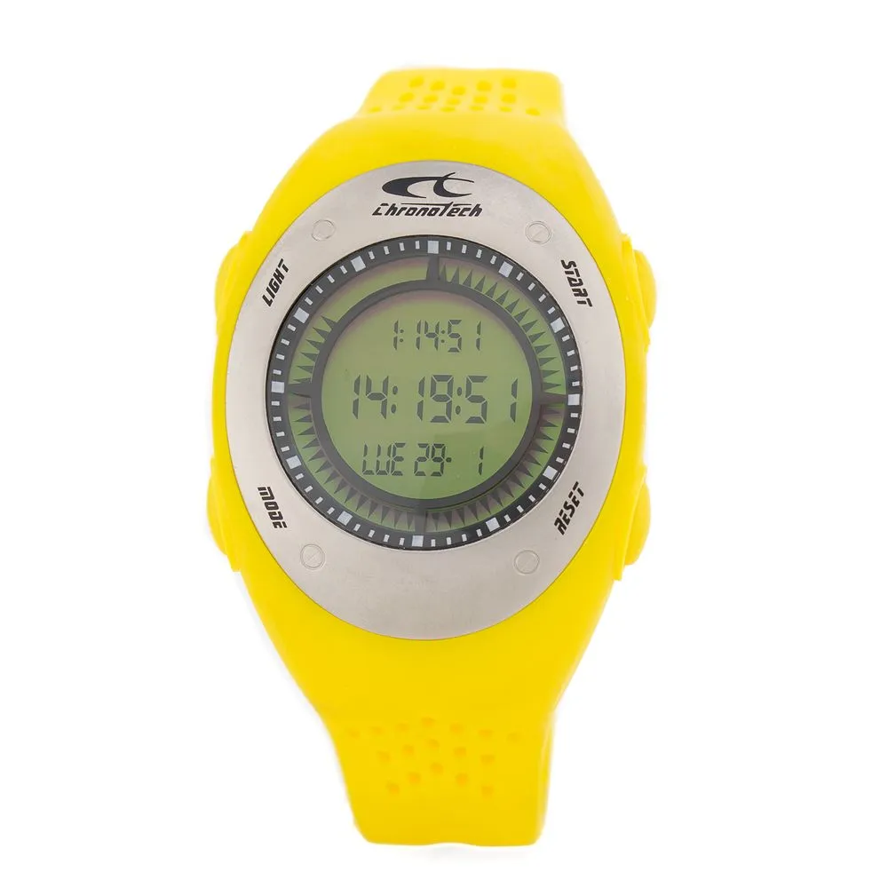 Chronotech Unisex Yellow Rubber Watch