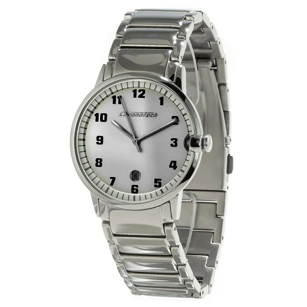 Chronotech Unisex Silver Stainless Steel Watch