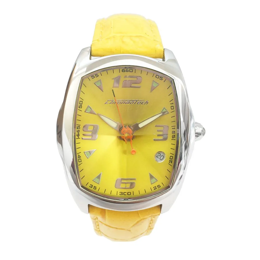 Chronotech Women's Yellow Leather Watch