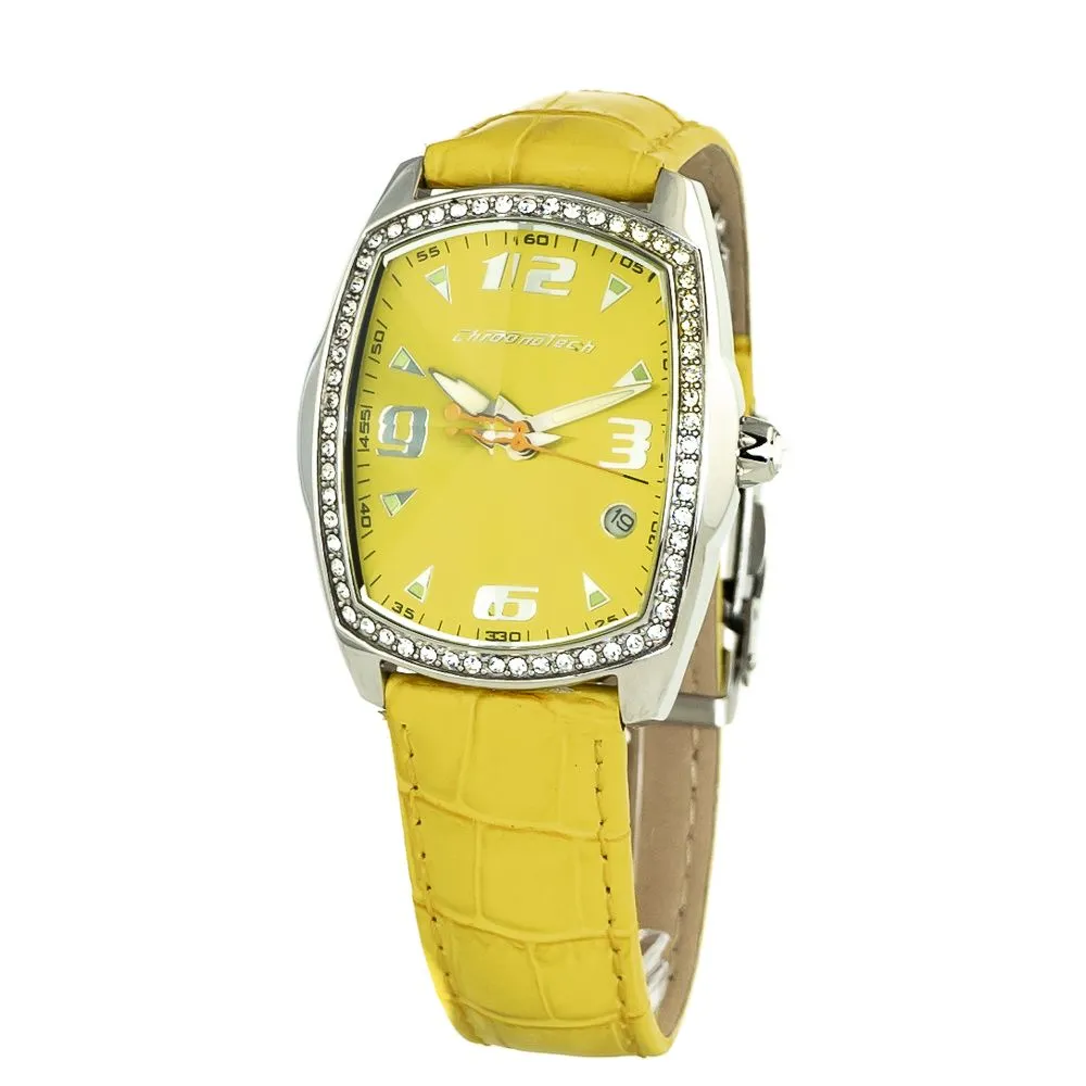 Chronotech Women's Yellow Leather Watch