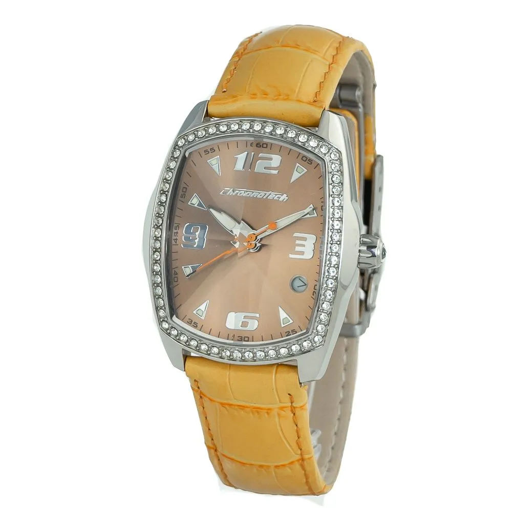 Chronotech Women's Orange Leather Watch