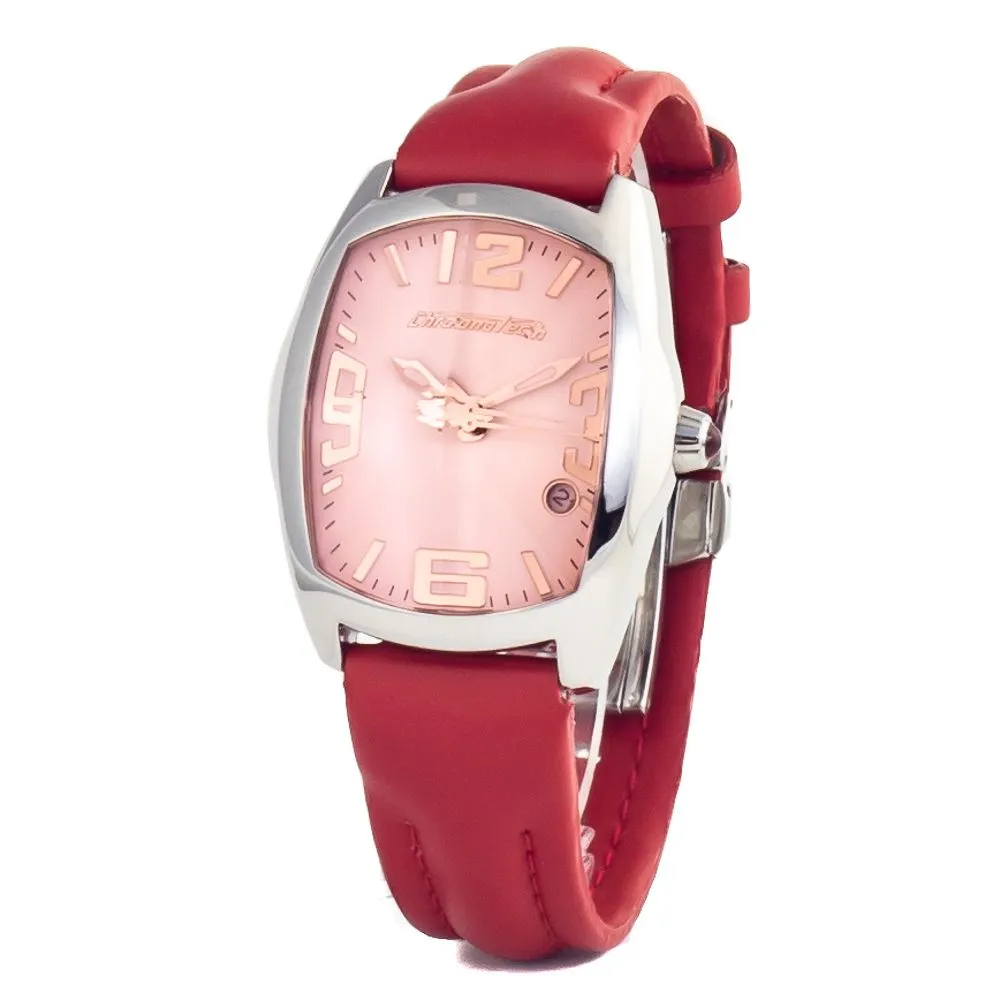 Chronotech Women's Red Leather Watch