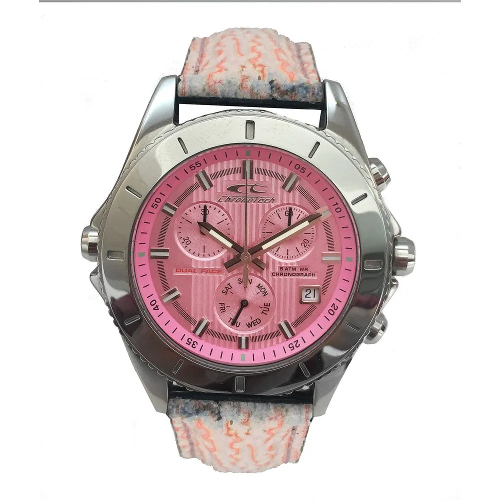 Chronotech Unisex Multicolor Leather Watch