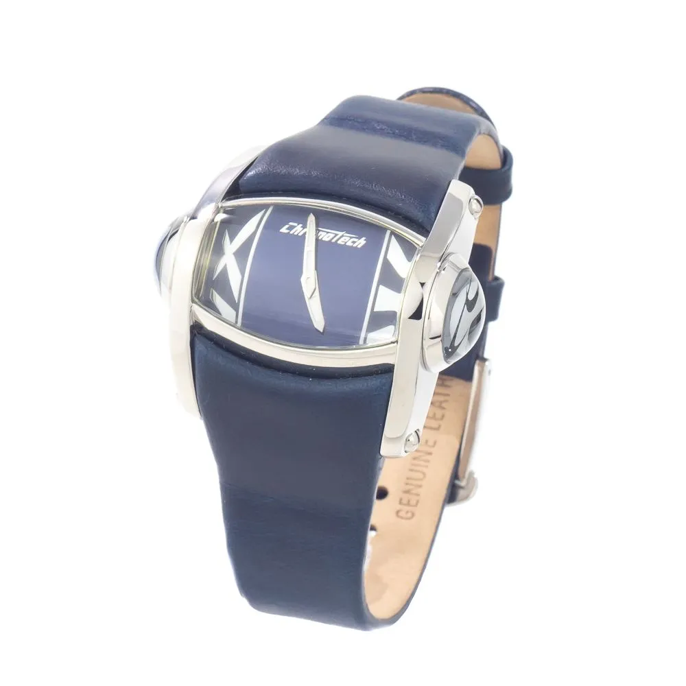 Chronotech Women's Blue Leather Watch