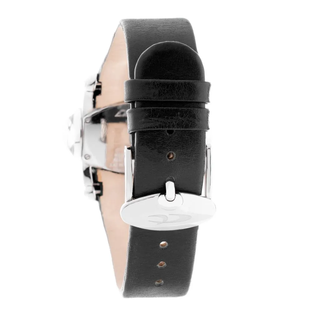 Chronotech Unisex Black Leather Watch