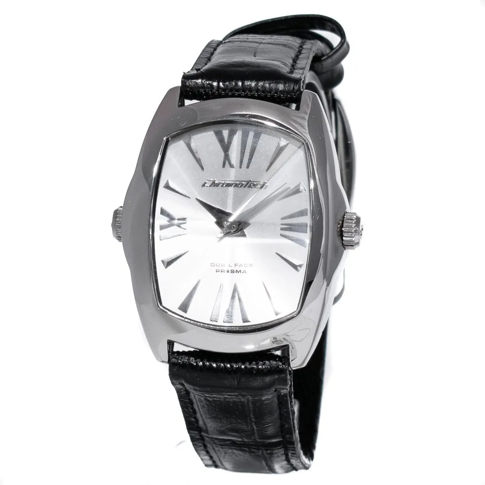 Chronotech Women's Black Leather Watch
