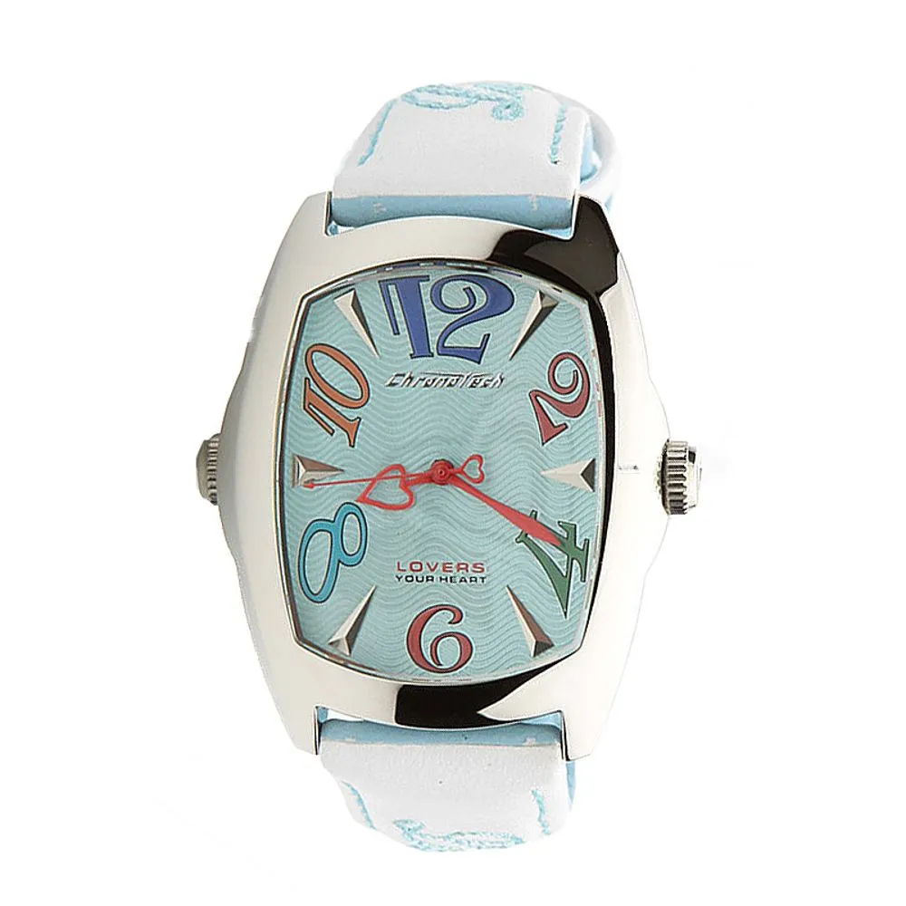 Chronotech Women's Blue Leather Watch