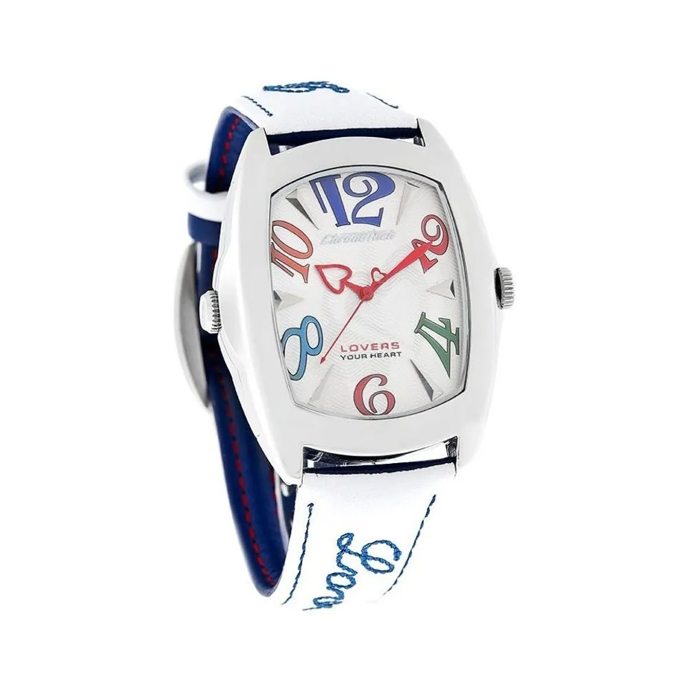 Chronotech Unisex Blue Leather Watch