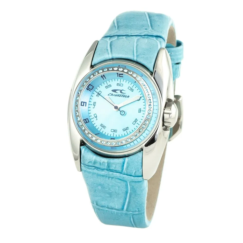 Chronotech Women's Blue Leather Watch