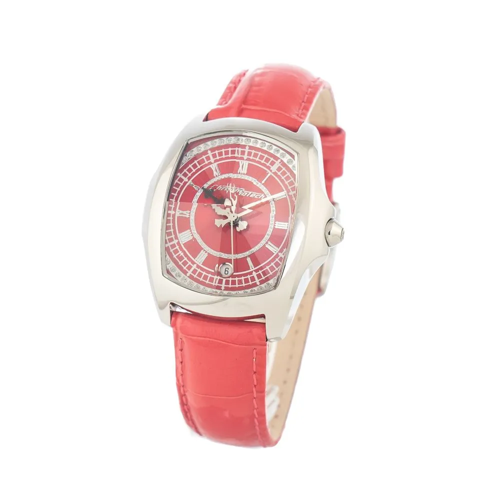 Chronotech Women's Red Leather Watch