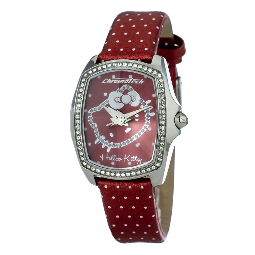 Chronotech Women's Red Leather Watch